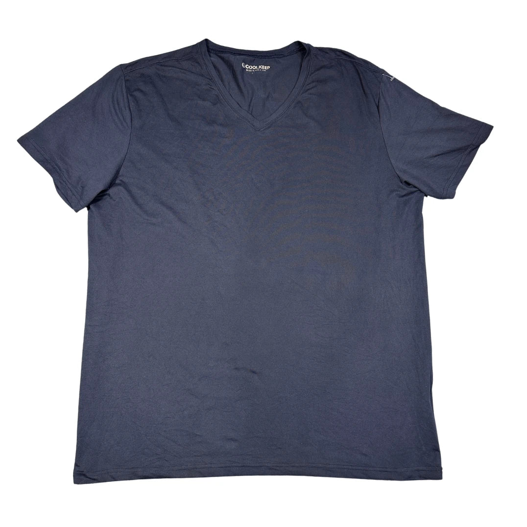 Coolkeep navy blue V neck tee