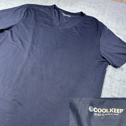 COOLKEEP® Navy V Neck Tee(XL)
