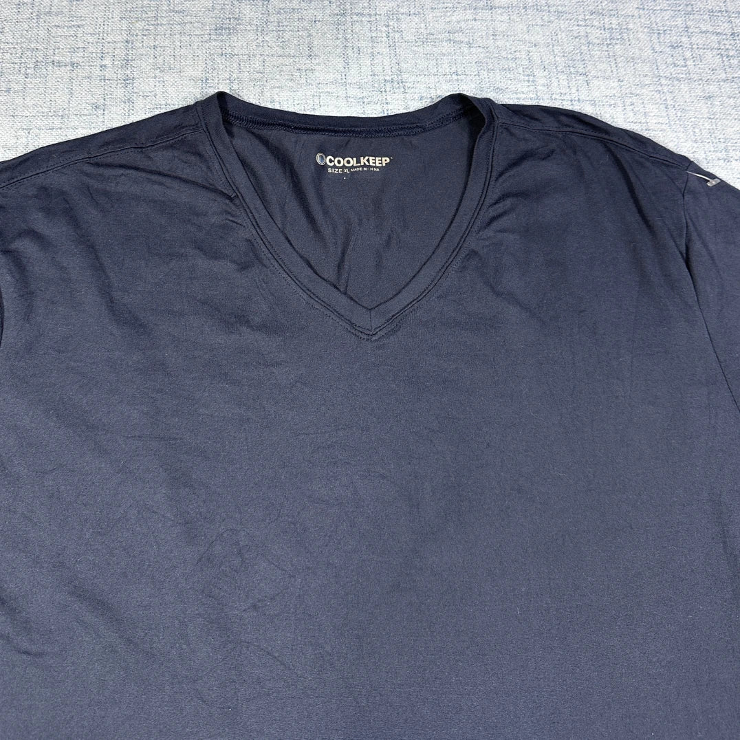 COOLKEEP® Navy V Neck Tee(XL)