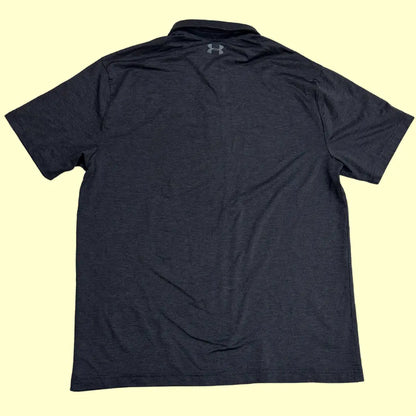 Under Armour Men’s Performance Polo Shirt in dark charcoal.