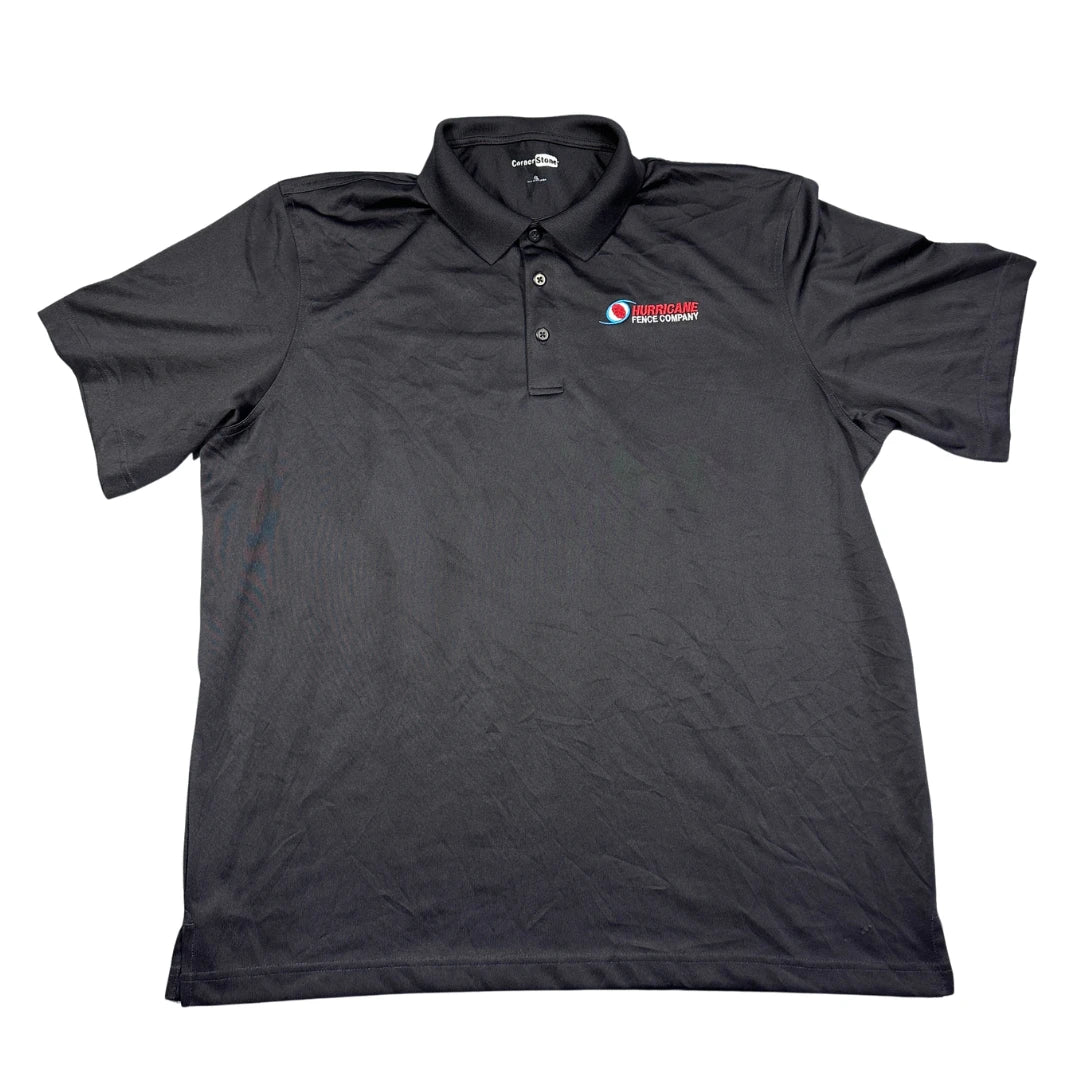 CornerStone black performance polo