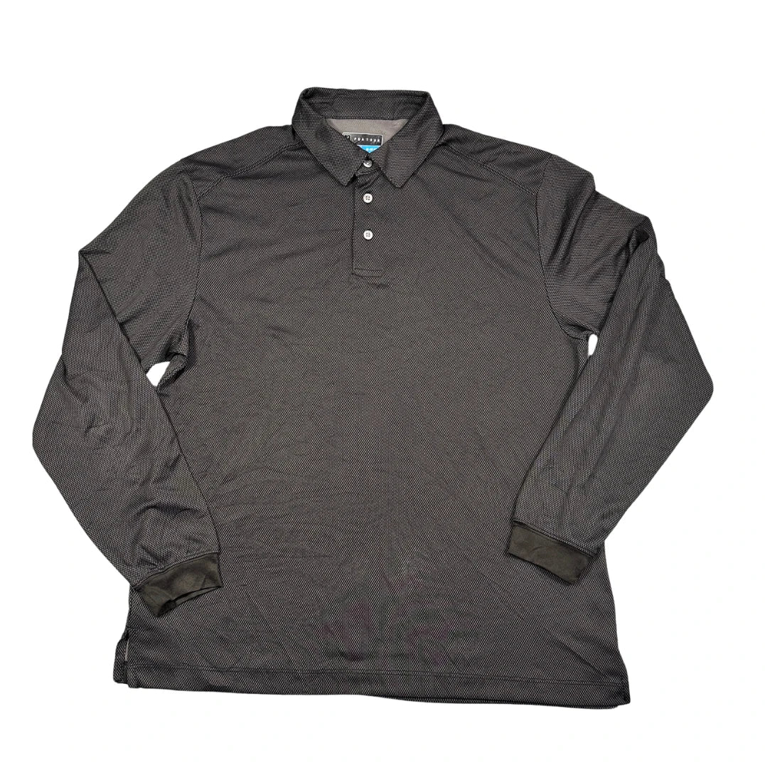 PGA Tour black and grey long sleeve polo