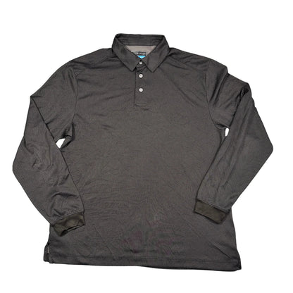 PGA Tour black and grey long sleeve polo