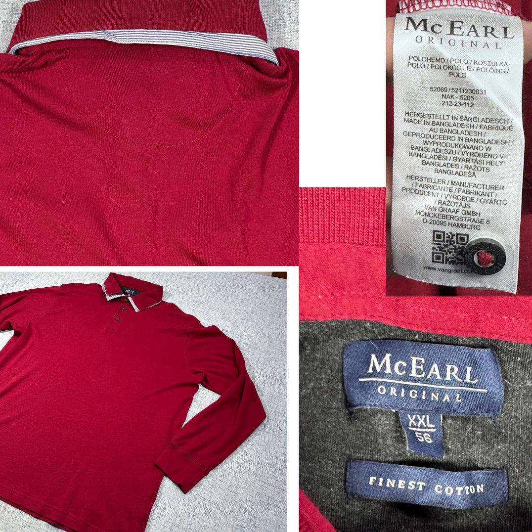 McEARL® Long Sleeve Polo-2XL