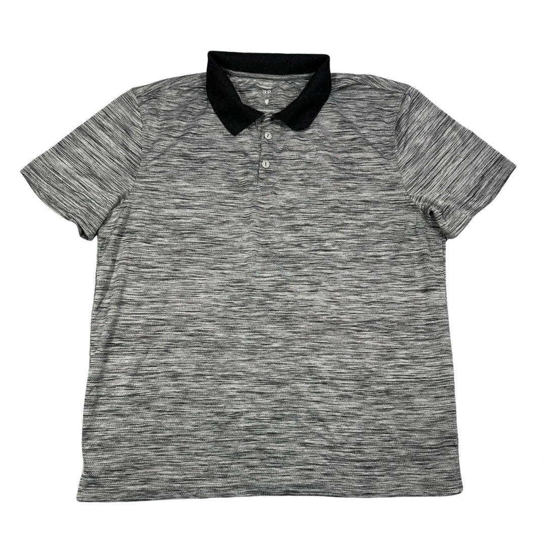 Gap grey and black textured polo shirt