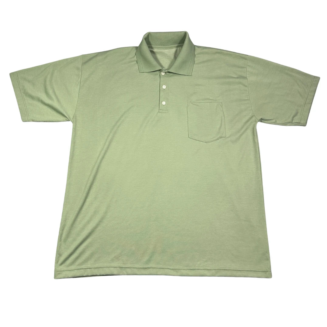Light sage pocket polo shirt