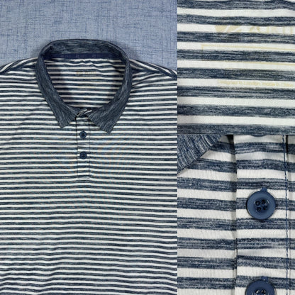 Striped Polo Shirt-XL
