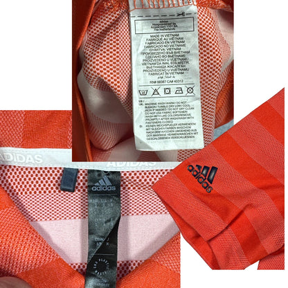 Adidas® Striped Golf Polo-S
