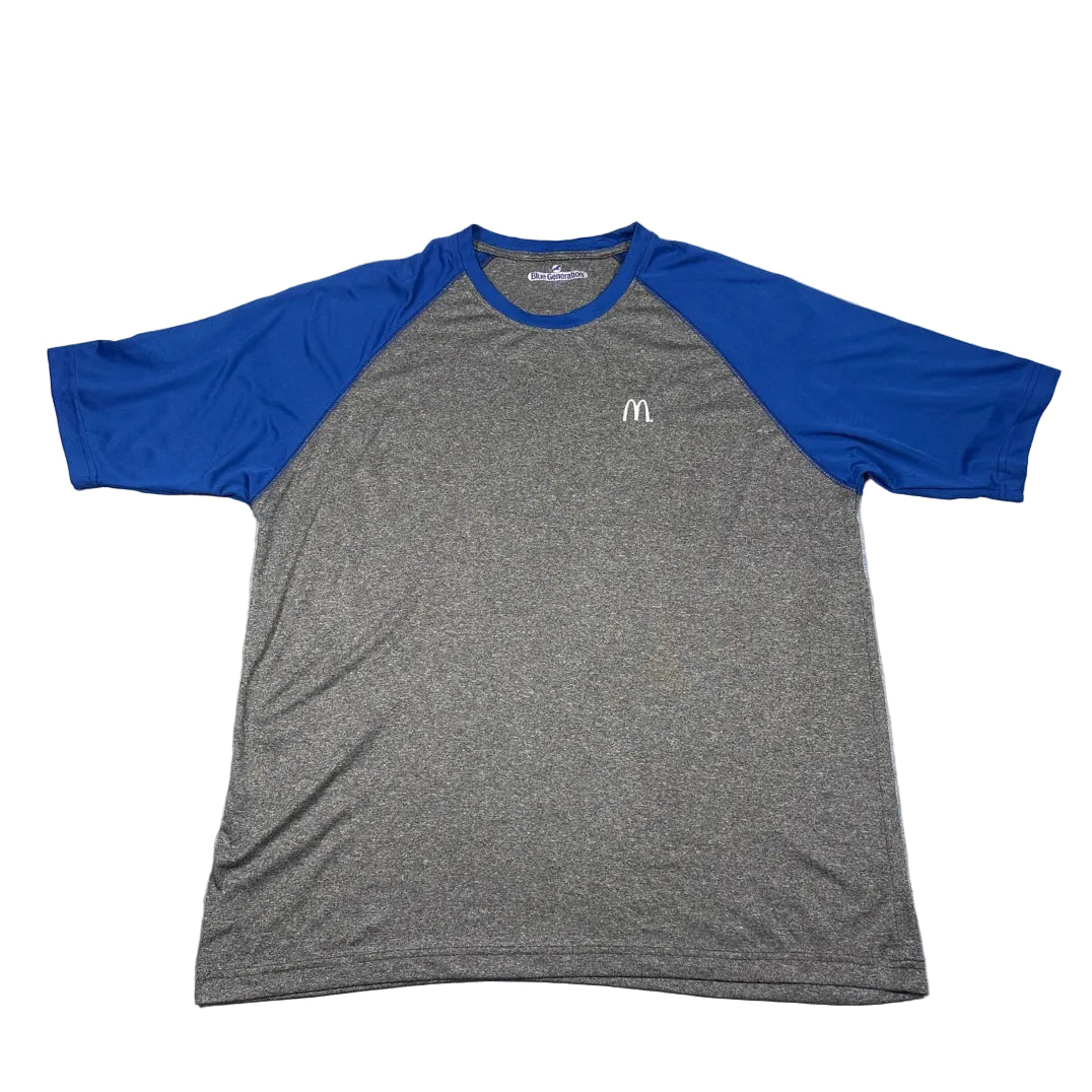 Blue Generation grey and blue raglan sports tee