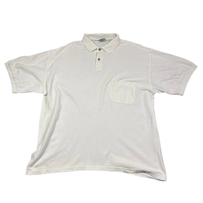 Ragman® White Polo Shirt Pocket-2XL