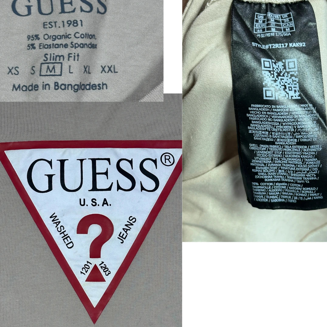 Guess® Beige Graphic T Shirt-M