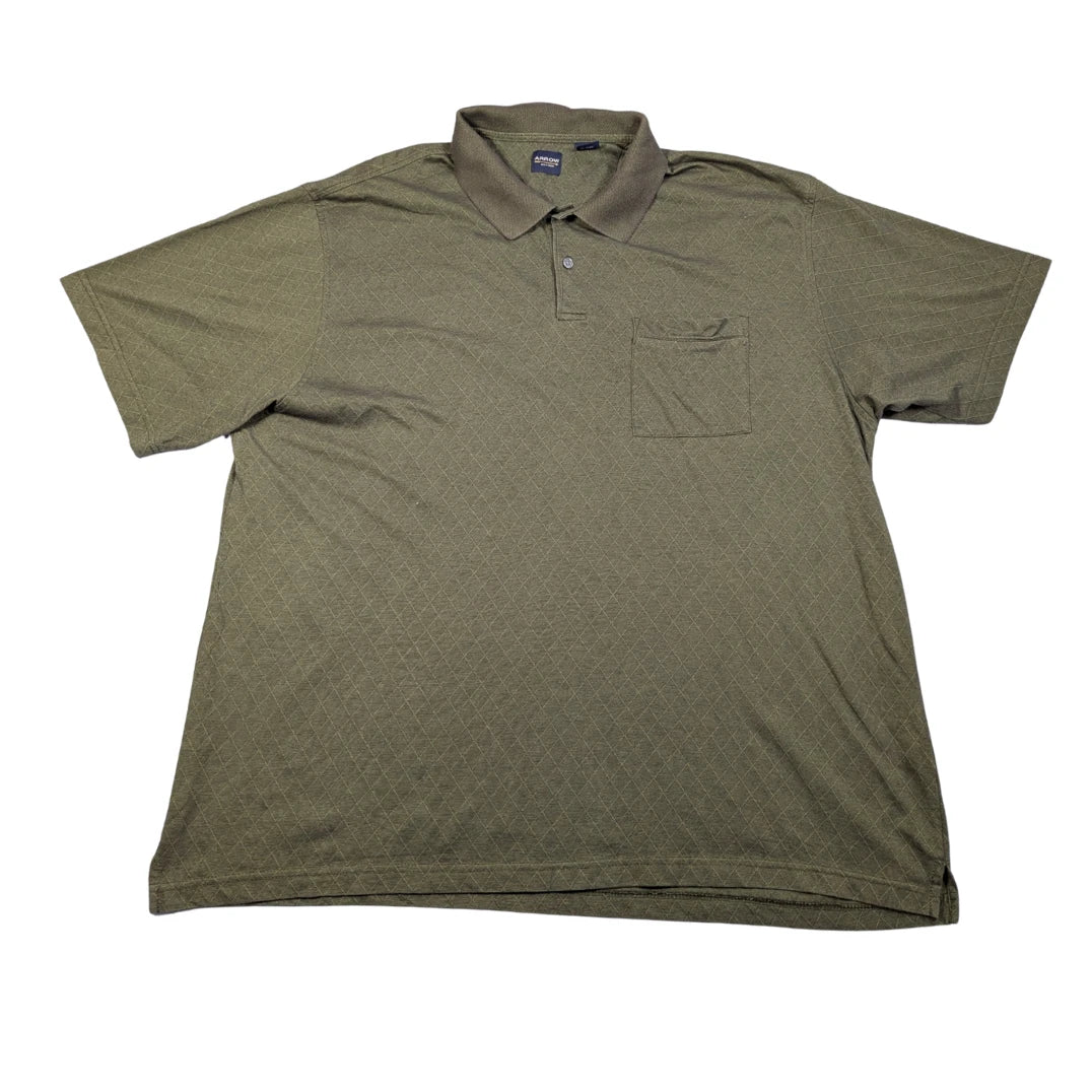 Arrow® Olive Polo Shirt Pocket-2XL