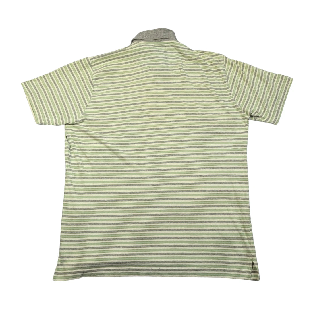 Fritzberg® Green Striped Polo Shirt-L
