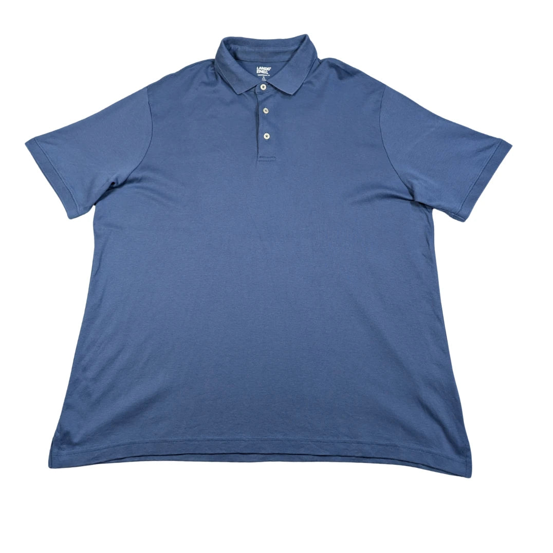 Lands' End® Blue Polo Shirt Traditional-XL