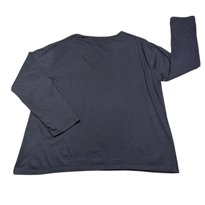 Unbranded Navy Henley Shirt Cotton-2XL