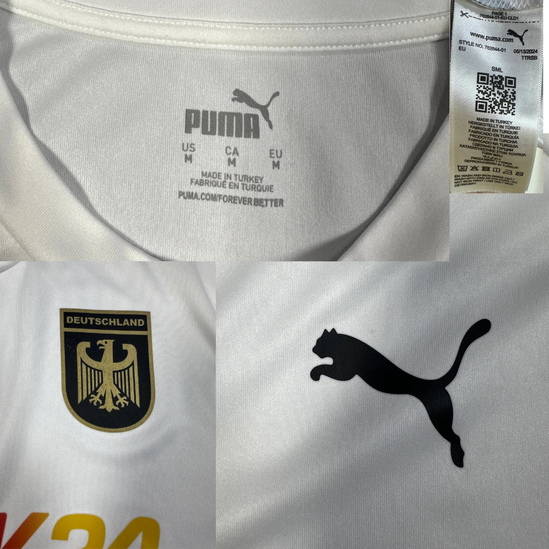 Puma® White Football Jersey Deutschland-M