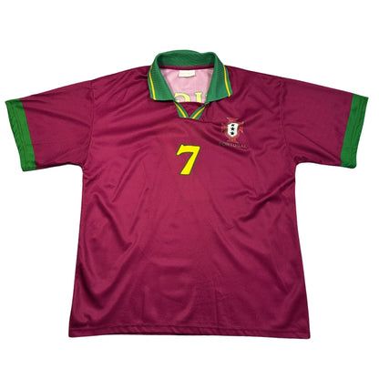 Portugal Figo 7 Retro Football Jersey-L