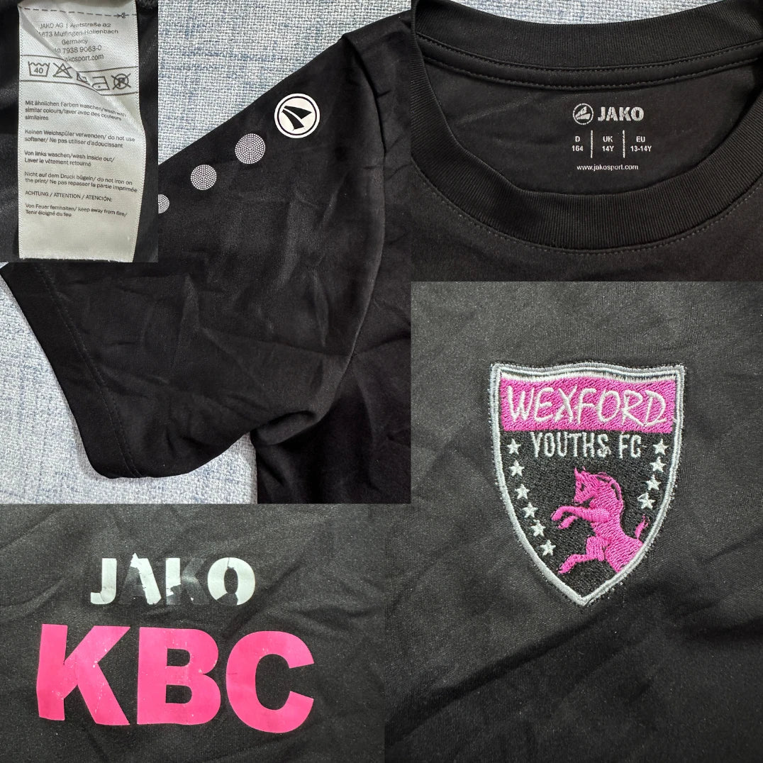 Jako Black T-Shirts Football Sports Jerseys