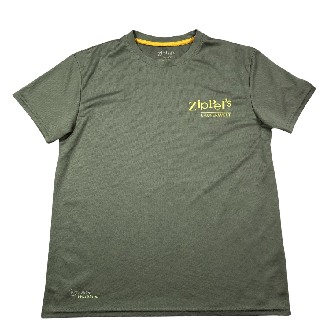 ZipPel's® Olive Running T Shirt-M