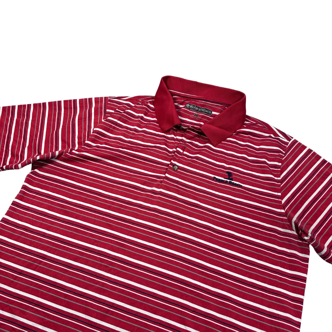 Pebble Beach Red T-Shirts Polo T Shirt