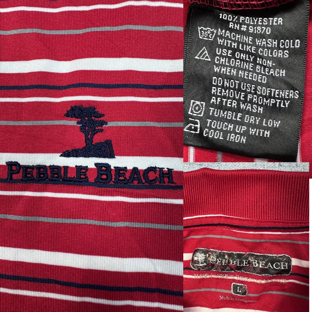 Pebble Beach Red T-Shirts Polo T Shirt