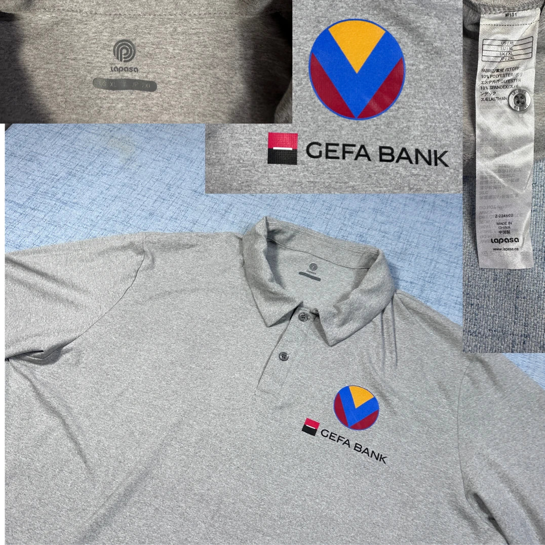 Lapasa Grey T-Shirts Polo T Shirt