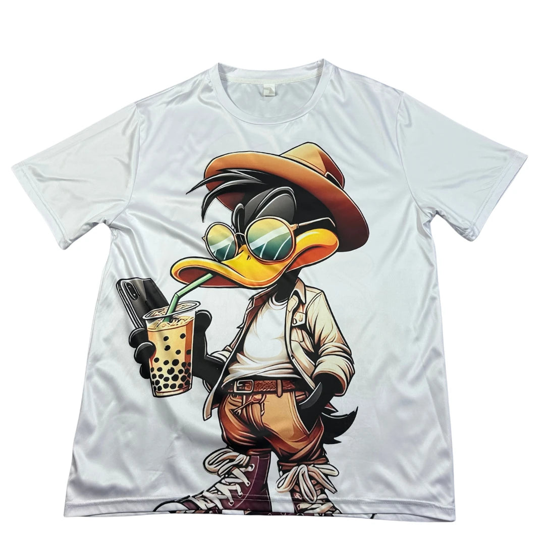 Thrift-and-treasures White Men's Print Shirt-L Men T Shirts