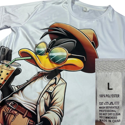 Thrift-and-treasures White Men's Print Shirt-L Men T Shirts