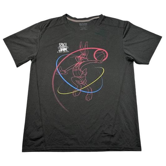 Thrift-and-treasures Black Men's Graphic Shirt-L Gildan