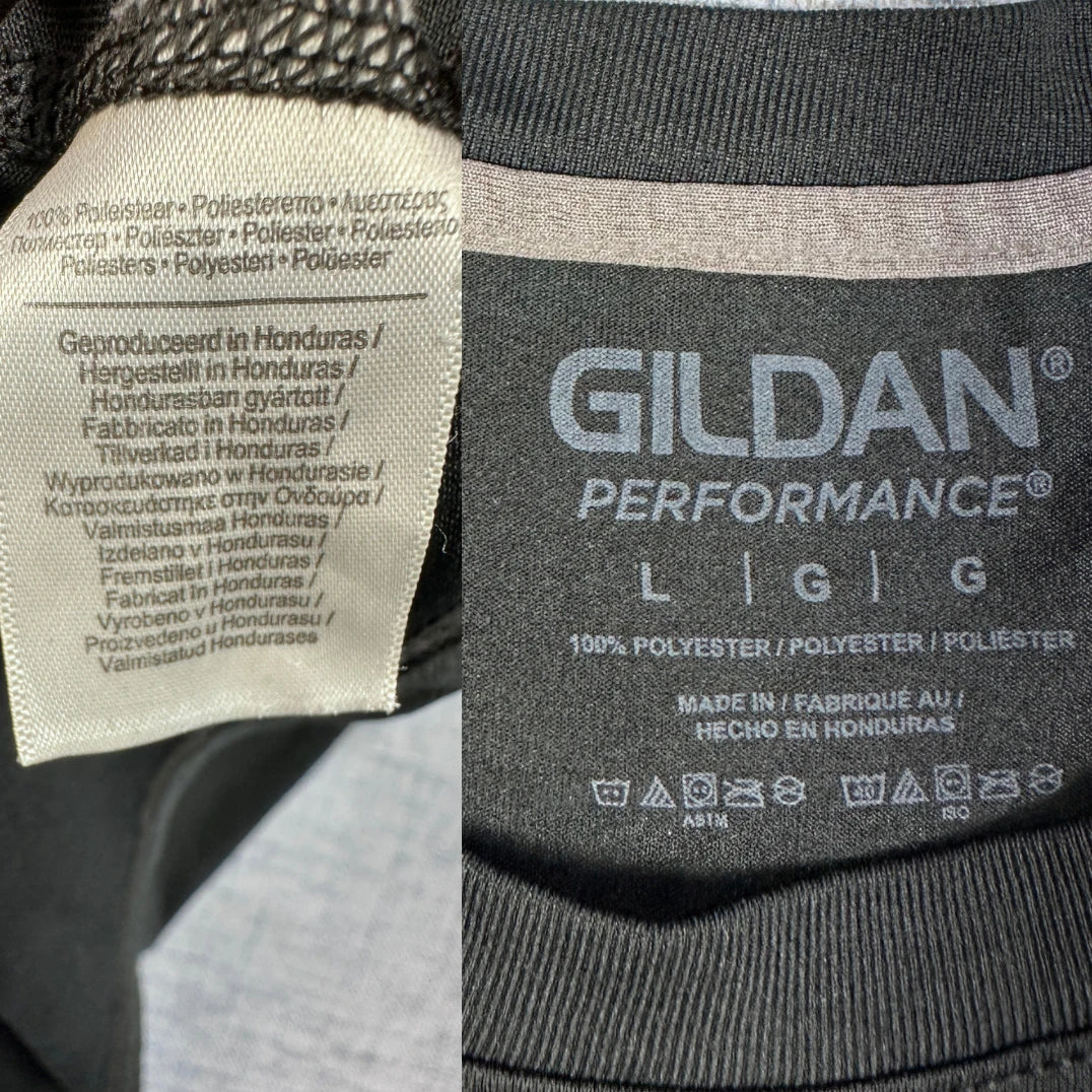 Thrift-and-treasures Black Men's Graphic Shirt-L Gildan