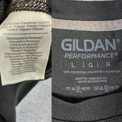 Thrift-and-treasures Black Men's Graphic Shirt-L Gildan