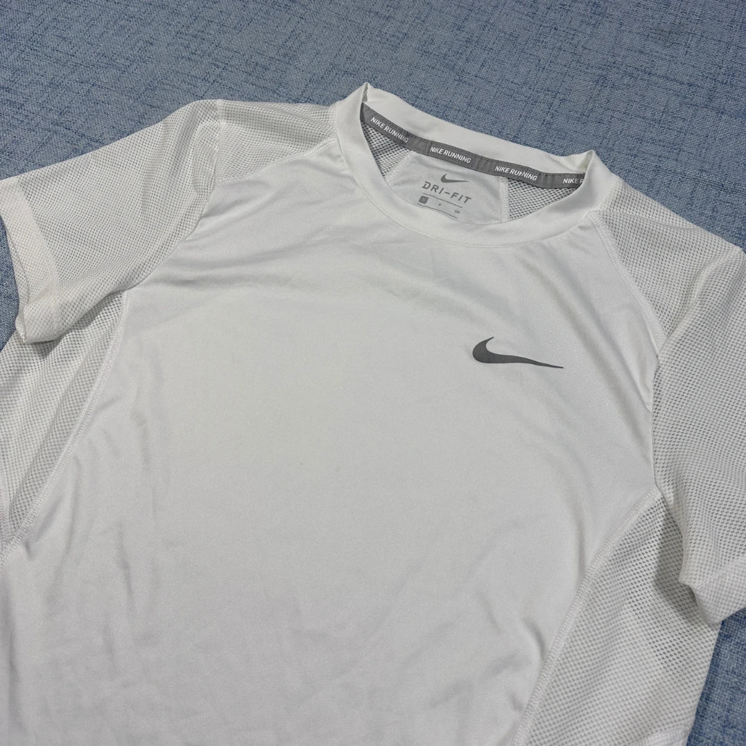 Nike® White Dri Fit Running Shirt-S