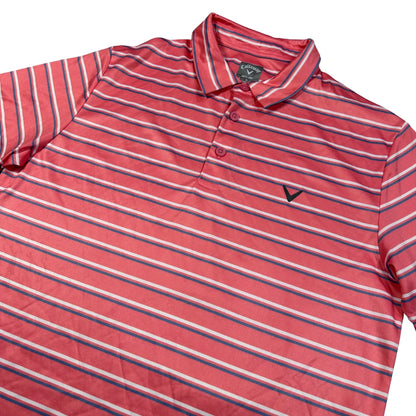 Callaway® Coral Polo Striped-M