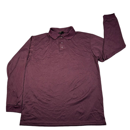 iD Workwear® Maroon Polo Longsleeve-XL