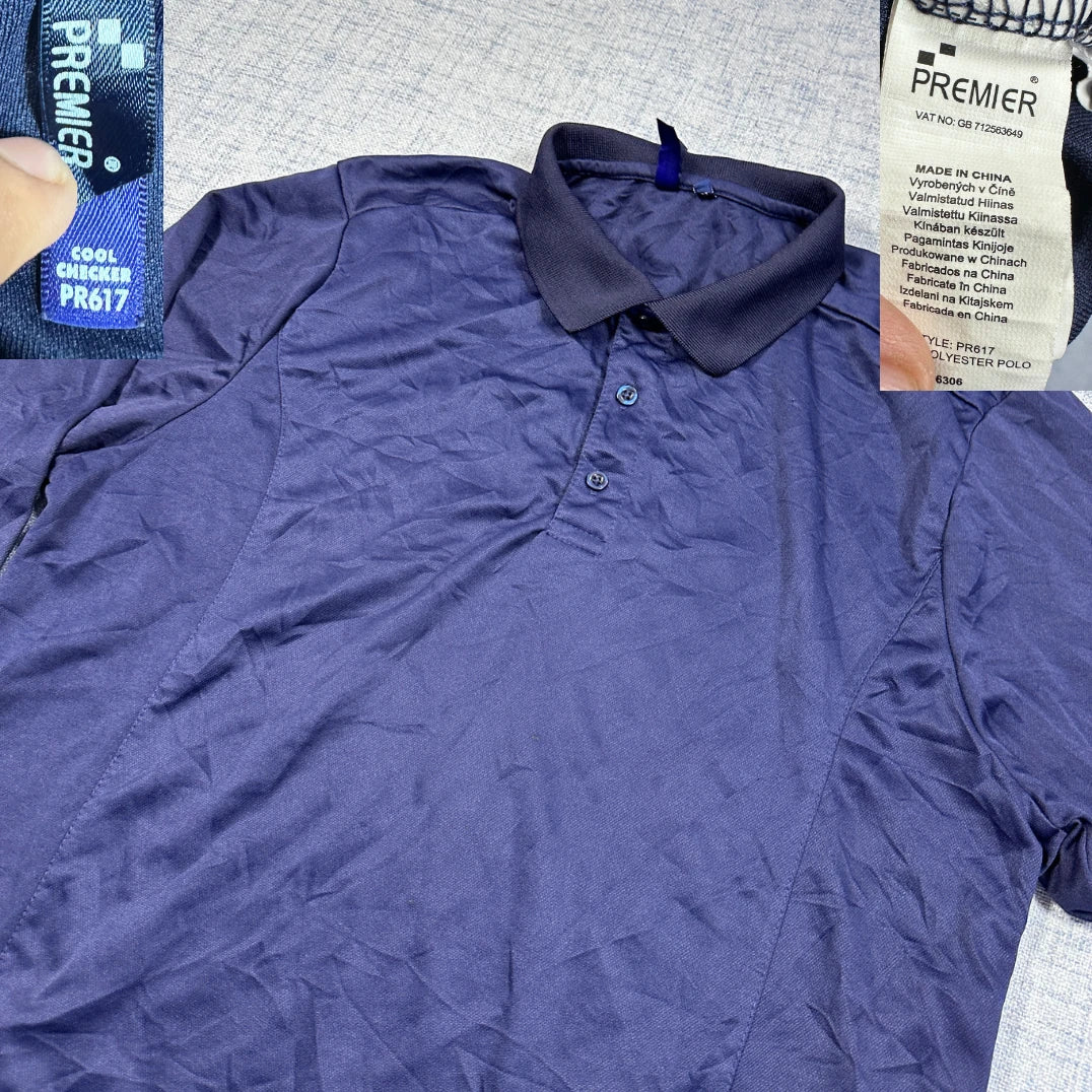 Premier® Navy Polo Longsleeve-L