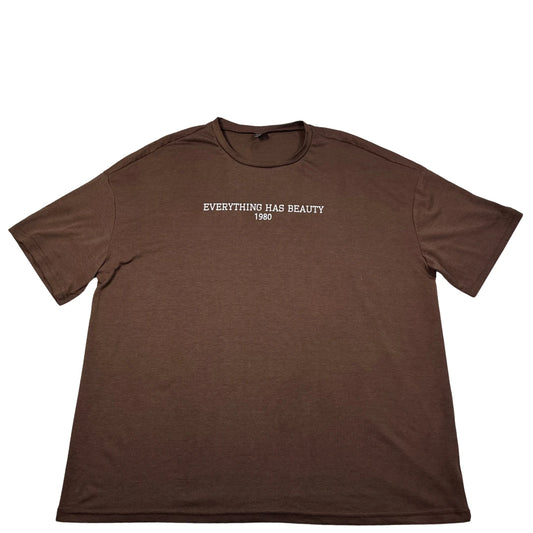 SHEIN® Brown Graphic T Shirt-L