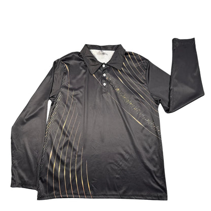Unbranded Black Polo Shirt Graphic-M