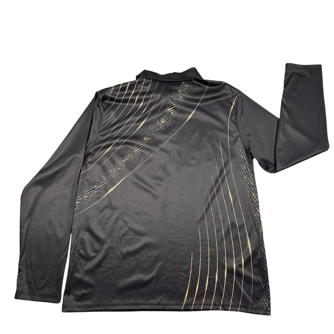 Unbranded Black Polo Shirt Graphic-M
