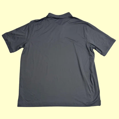 Lands’ End Performance Polo Shirt in dark gray with "306 Leadership" embroidery.