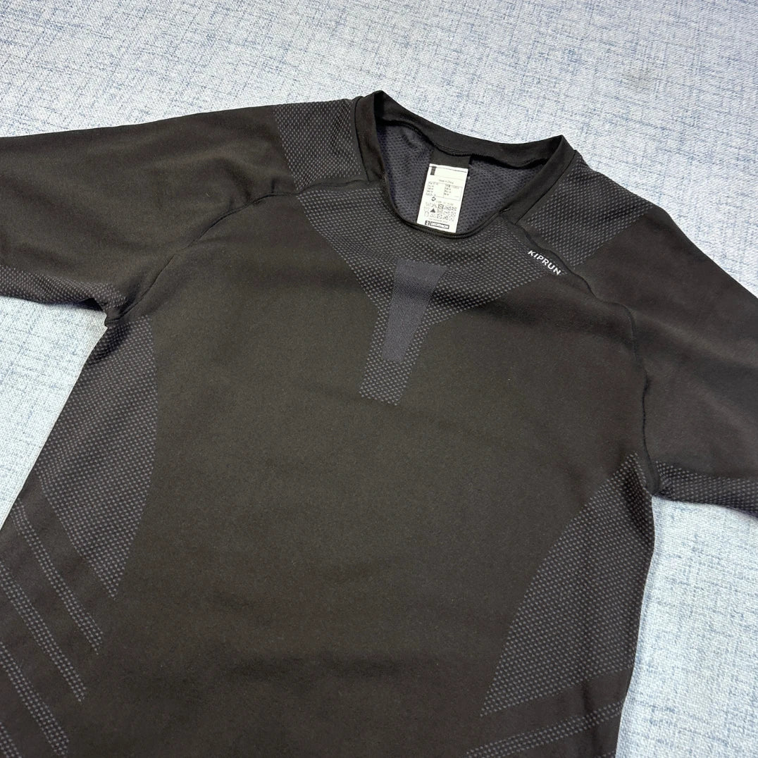 Kiprun® Black Running T Shirt-M