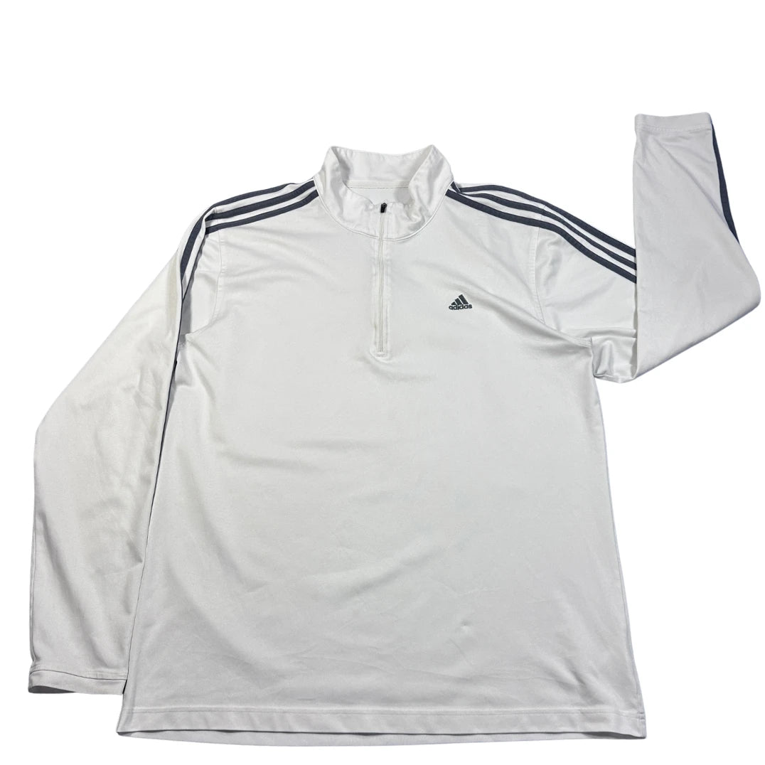 Adidas® White Quarter Zip Top-XL