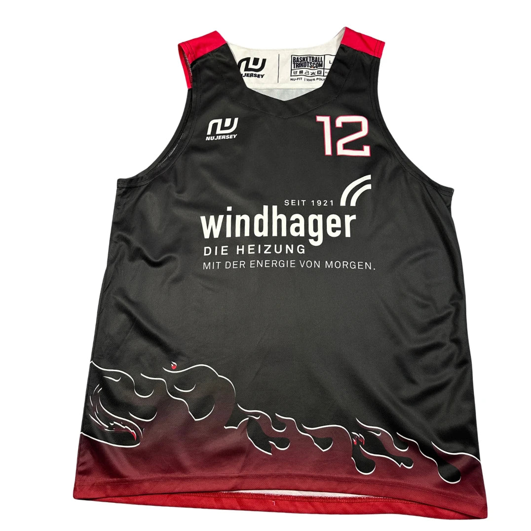 Nu Jersey® Black Basketball Jersey-L