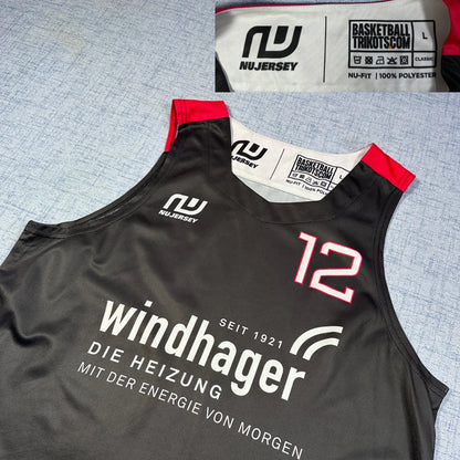 Nu Jersey® Black Basketball Jersey-L