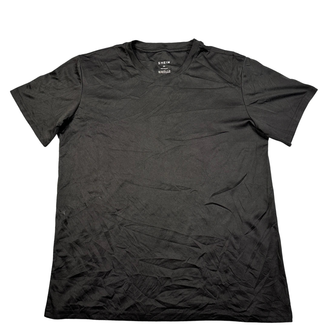 SHEIN® Black Sports T Shirt Basic-M