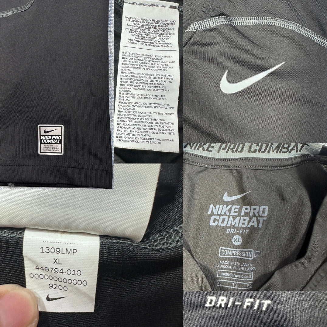 Nike® Black Pro Combat Compression Top-XL