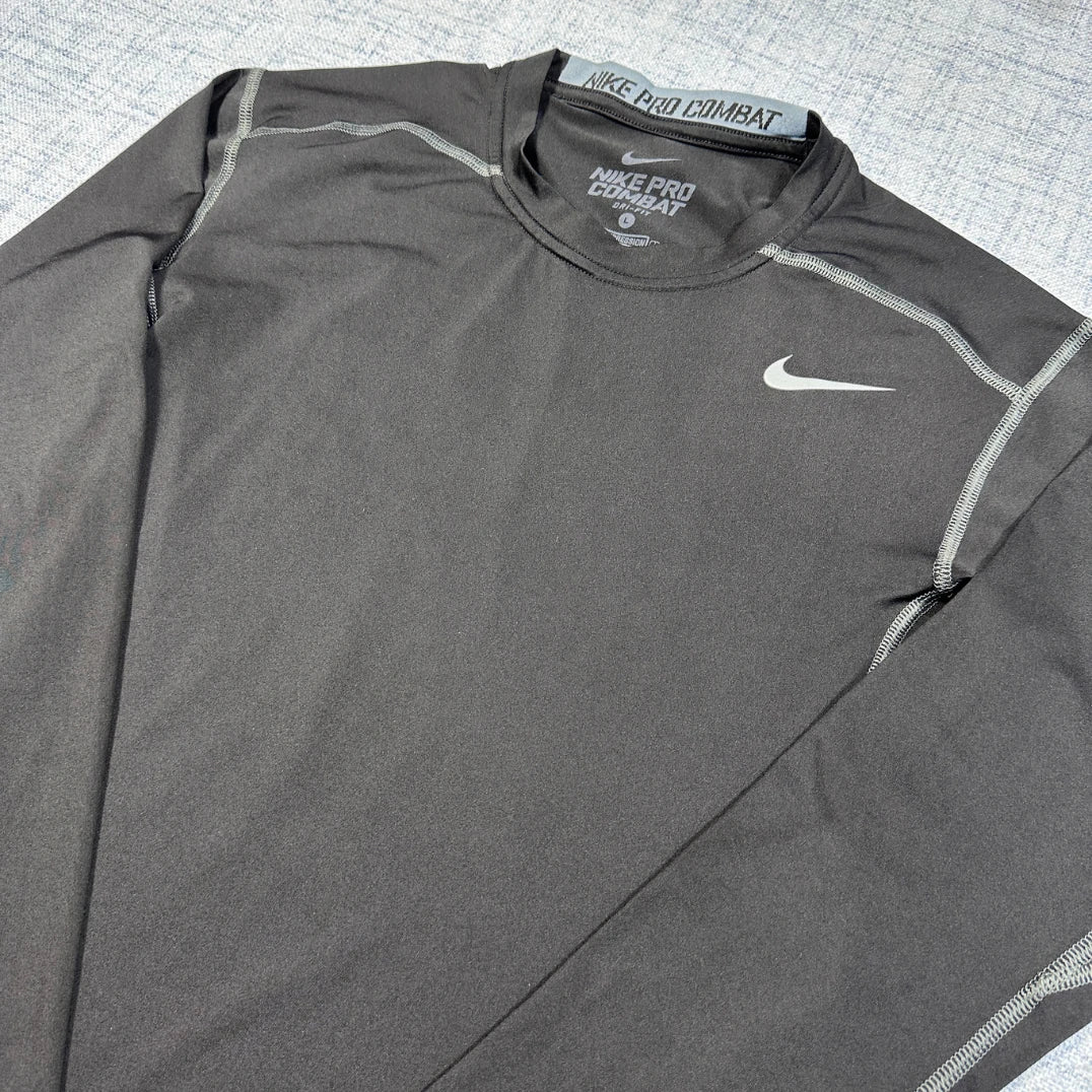 Nike® Black Compression Shirt Dri Fit-L