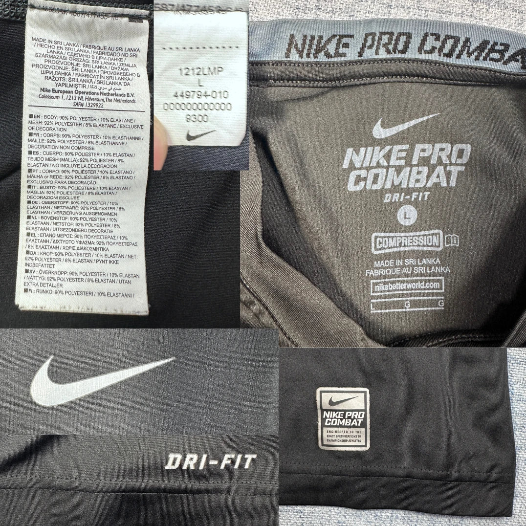 Nike® Black Compression Shirt Dri Fit-L