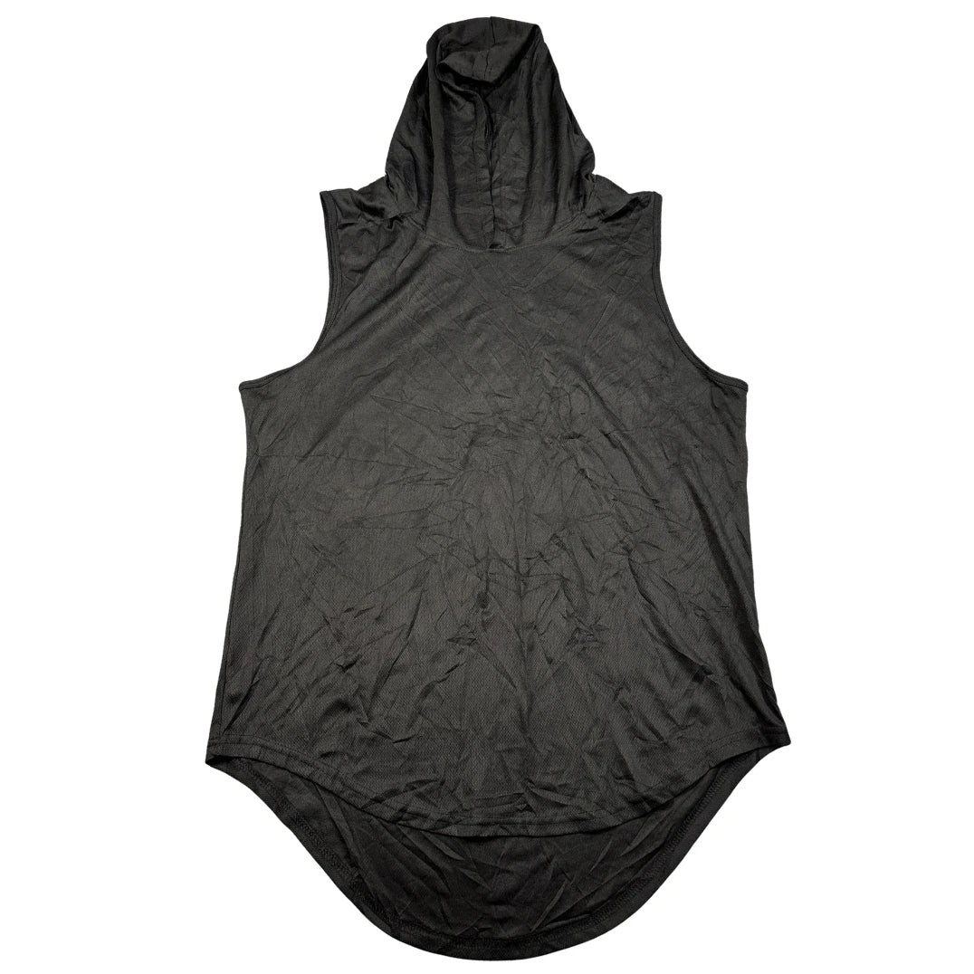 Unbranded Black Sleeveless Hooded Tank-L