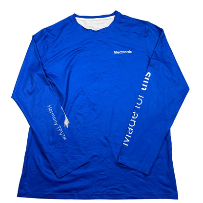 Unbranded Blue Performance Shirt Printed-L