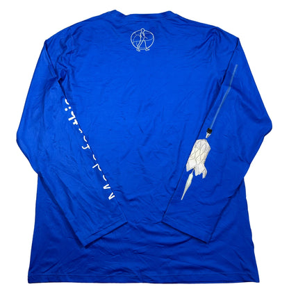 Unbranded Blue Performance Shirt Printed-L
